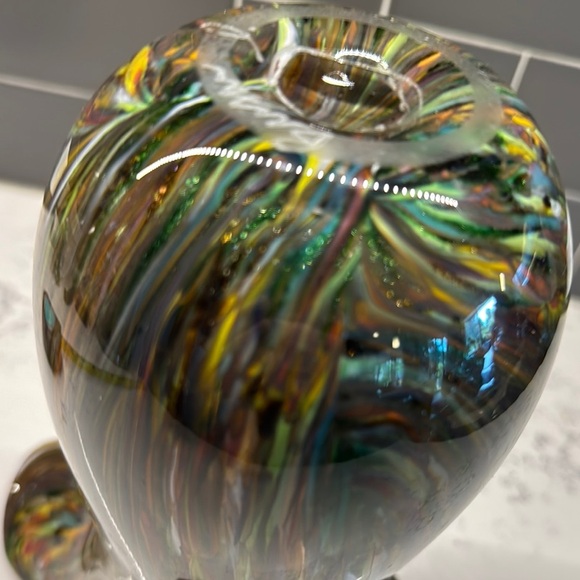 Colorful Swirl Glass Vase - Picture 8 of 9